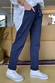 Made in Italy Luxury Smooth Magic Trouser Navy 